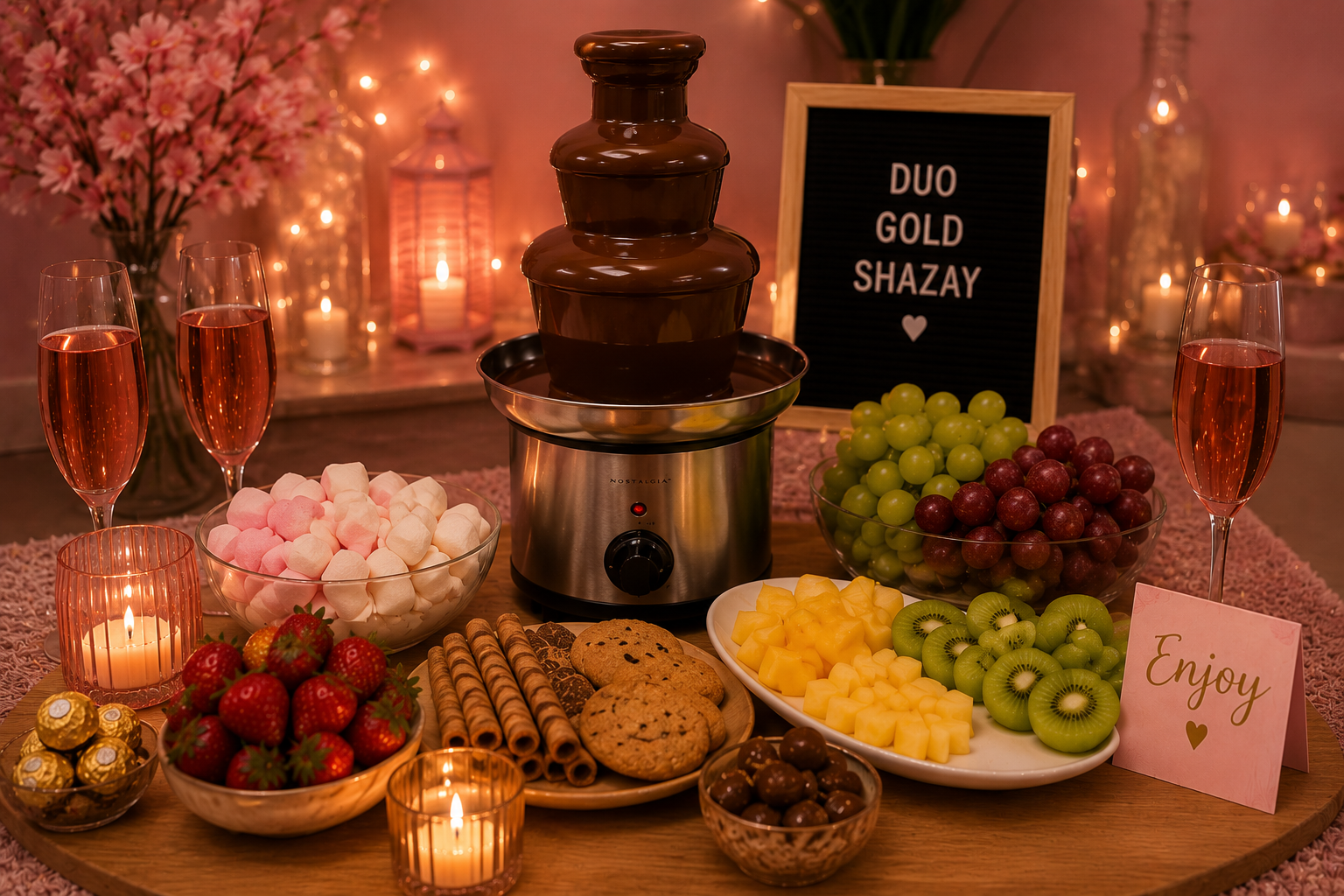 Duo Gold SHAZAY HeadSpa arrangement met chocoladefontein bij Peau-tique Menen