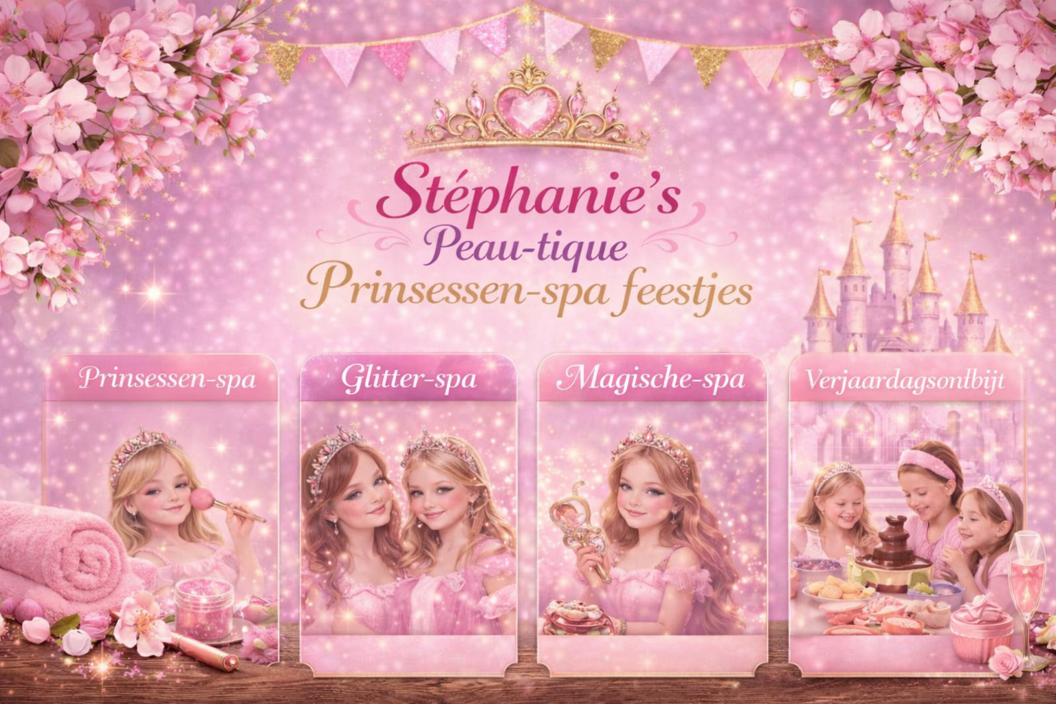 Meisjesfeestje spa in Menen – kinderfeestje bij Stéphanie’s Peau-tique