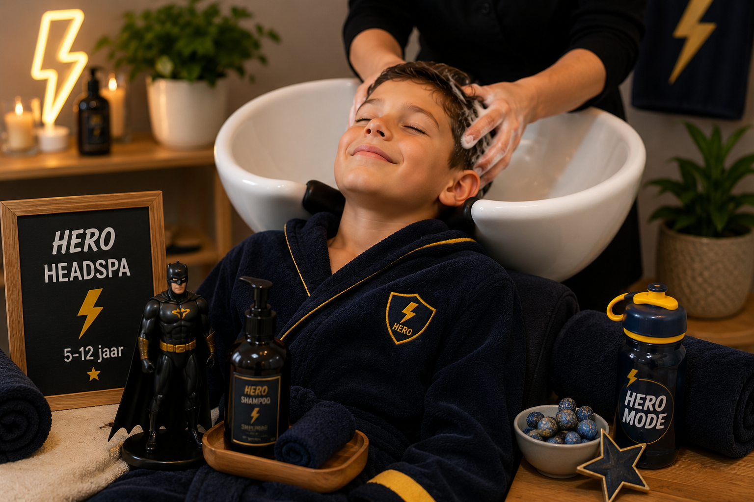 Hero HeadSpa voor kinderen van 5 tot 12 jaar bij Peau-tique Menen